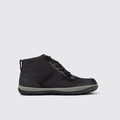 Side view of Peu Pista GM - GORE-TEX Black Textile Ankle Boots for Men.