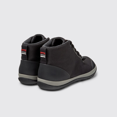 Back view of Peu Pista GM - GORE-TEX Black Textile Ankle Boots for Men.