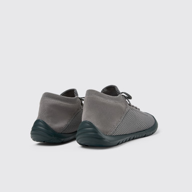 Back view of Path Gray textile shoes for men