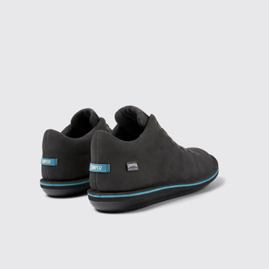 Back view of Beetle HYDROSHIELD® Gray nubuck sneakers