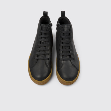 Overhead view of Peu Terreno HYDROSHIELD® Black leather shoes for men