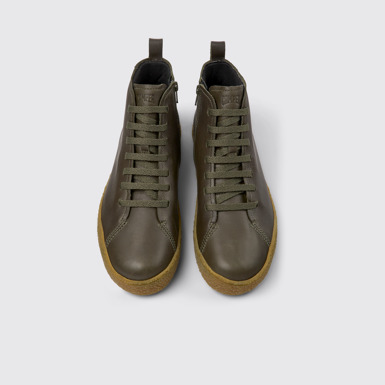 Overhead view of Peu Terreno HYDROSHIELD® Brown leather shoes for men