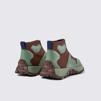 Back view of Drift Trail VIBRAM Multicolored recycled PET ankle boots for men