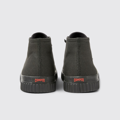 Back view of Peu Roda Gray recycled cotton sneakers for men