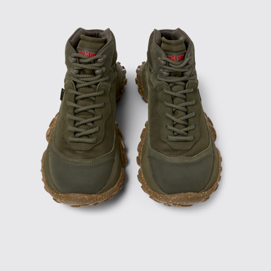 Karst Trek - GORE-TEX 男裝綠色織物和牛巴戈皮及踝靴。