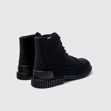 Back view of Pix TENCEL® Black lace up boot for men