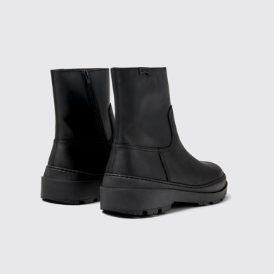 Back view of Brutus Trek Black nubuck boots for men