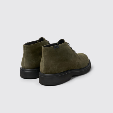 Back view of Norman Green nubuck ankle boots for men