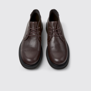 Norman Botines marrones de piel para hombre.