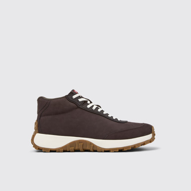 Side view of Drift Trail Brown Nubuck Sneaker Boots for Men.