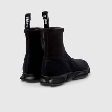 Back view of Karst Black TENCEL™ Lyocell™ and Recycled PET Mid Boots for Men.