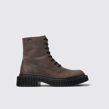 Pix Berlin Bottes mi-hautes en nubuck marron pour homme.