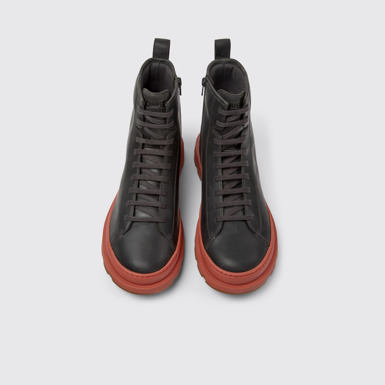 Overhead view of Brutus+ Gray Nubuck Mid Boots for Men.