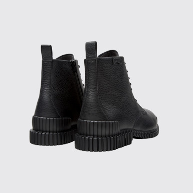 Pix Botines de piel negros para hombre.