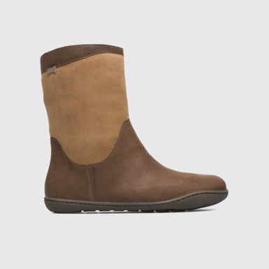 Side view of Peu Brown Ankle Boots for Women