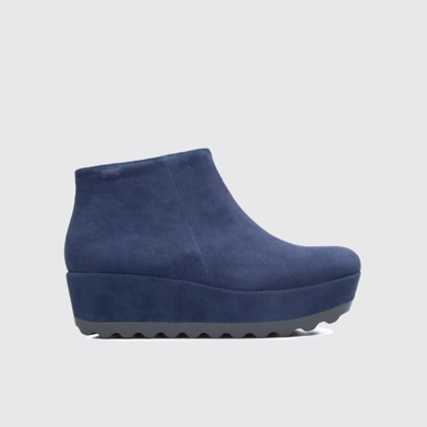 Side view of Laika Blue Platforms / Wedges for Women