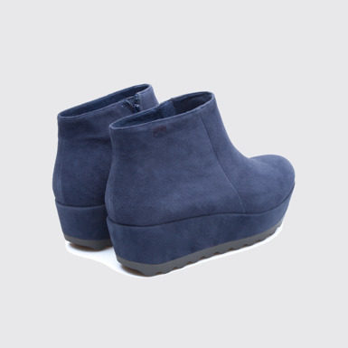 Back view of Laika Blue Platforms / Wedges for Women
