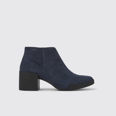Side view of Lotta Blue Ankle Boots for Women