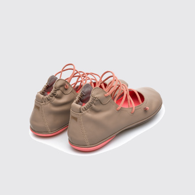 Back view of Right Beige Ballerinas for Women