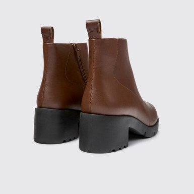 Wanda Botines marrones de cremallera para mujer