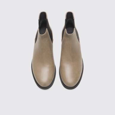 Overhead view of Iman Grey Ankle Boots for Women