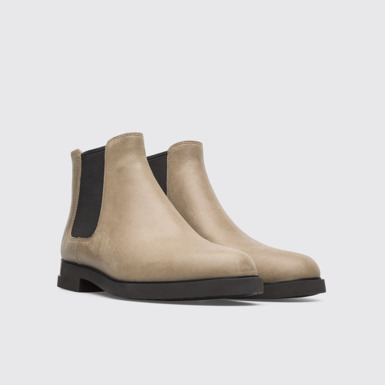 Front view of Iman Grey Ankle Boots for Women