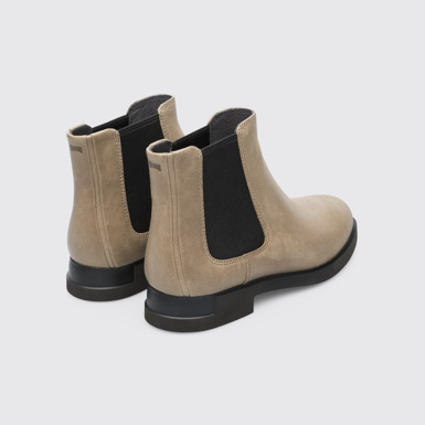 Back view of Iman Grey Ankle Boots for Women
