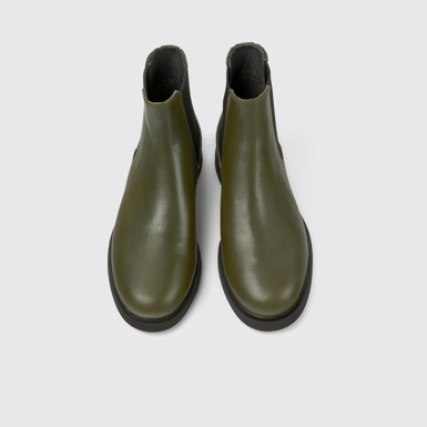 Iman Botas Chelsea verde oscuro de piel para mujer