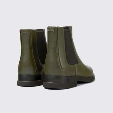 Iman Botas Chelsea verde oscuro de piel para mujer