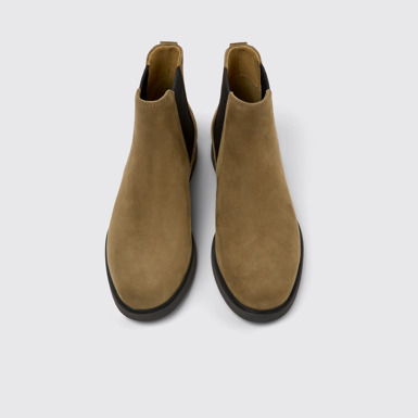 Iman Botas Chelsea cafés de nobuk para mujer