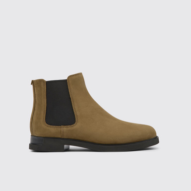 Iman Botas Chelsea cafés de nobuk para mujer