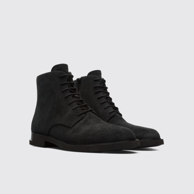 Front view of Iman Black Boots for Women