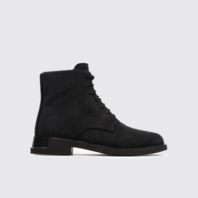 Side view of Iman Black Boots for Women