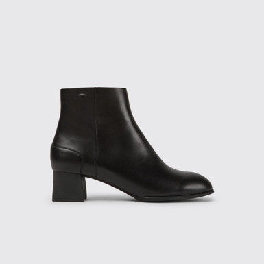 Side view of Katie Women's black ankle boot