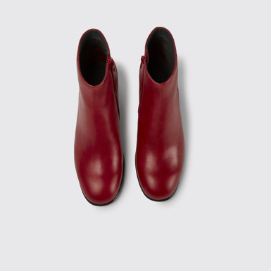 Overhead view of Katie Women's red ankle boot