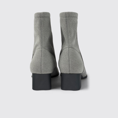 Back view of Katie Gray nubuck heeled boots