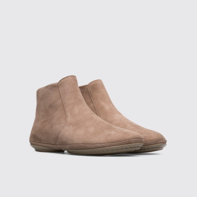 Front view of Right Grey Ankle Boots for Women