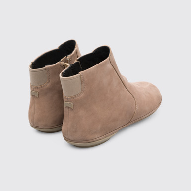 Back view of Right Grey Ankle Boots for Women