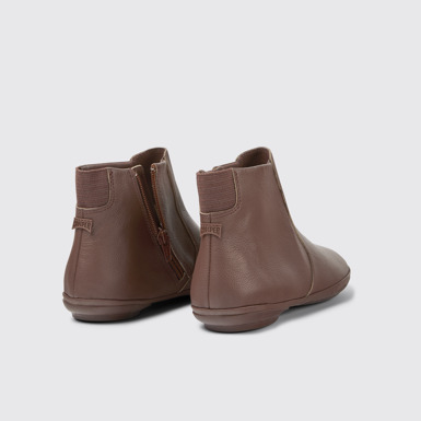 Right Botines color tinto de piel para mujer