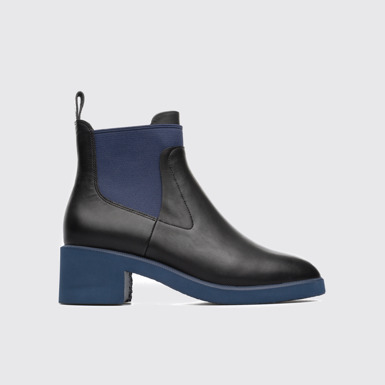 Side view of Wonder Black Ankle Boots for Women