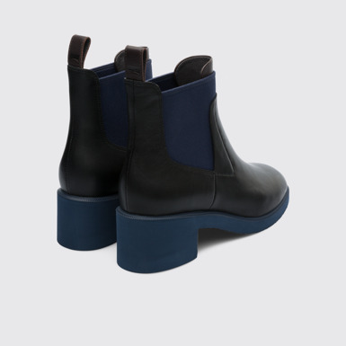 Back view of Wonder Black Ankle Boots for Women