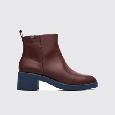 Side view of Wonder Burgundy Ankle Boots for Women