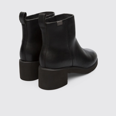 Back view of Wonder Black Ankle Boots for Women