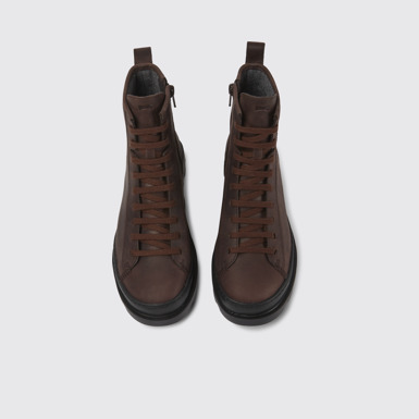 Brutus Bottes à lacets en nubuck marron