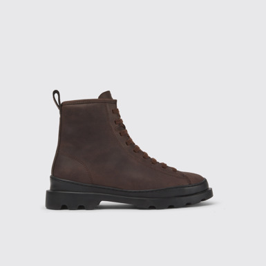 Brutus Bottes à lacets en nubuck marron