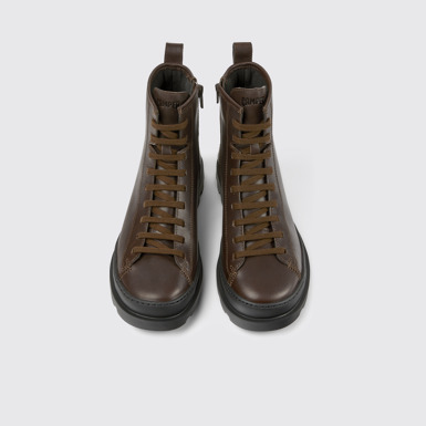 Brutus Dunkelbraune Damenstiefelette aus Leder