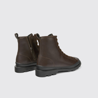 Brutus Dunkelbraune Damenstiefelette aus Leder