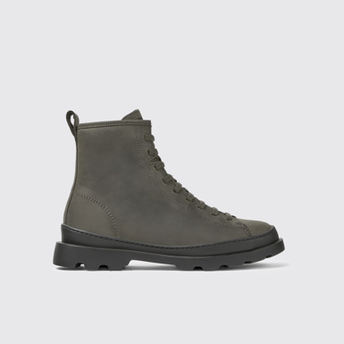 Brutus Dunkelgraue Damenstiefelette aus Nubukleder