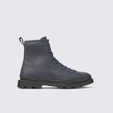 Brutus Botines azul marino de nobuk para mujer