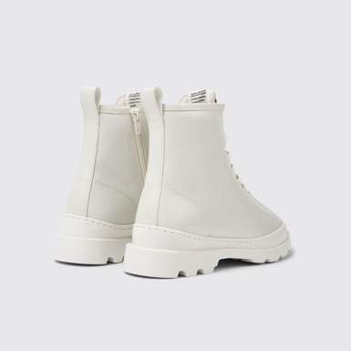 Back view of Brutus White MIRUM® ankle boots for women